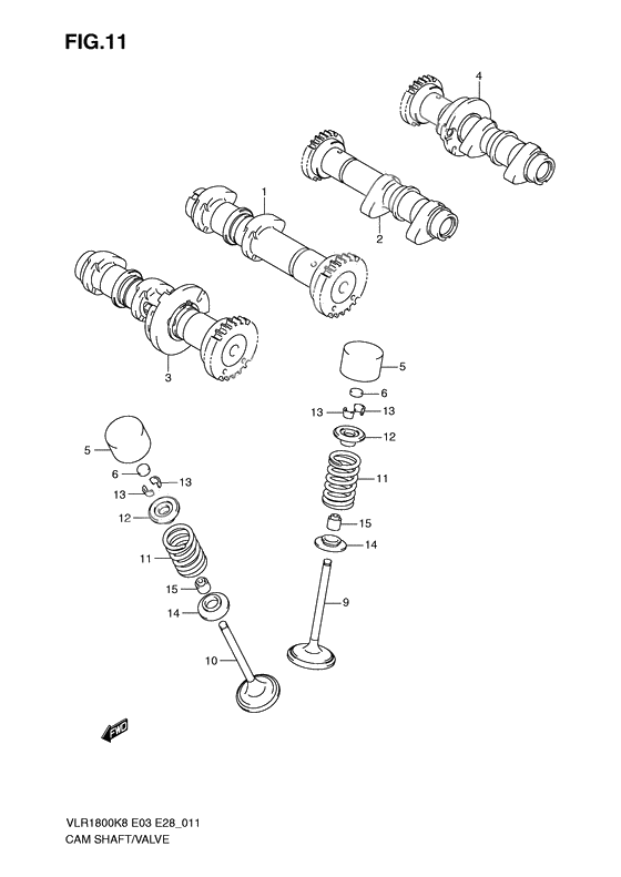 Camshaft - valve