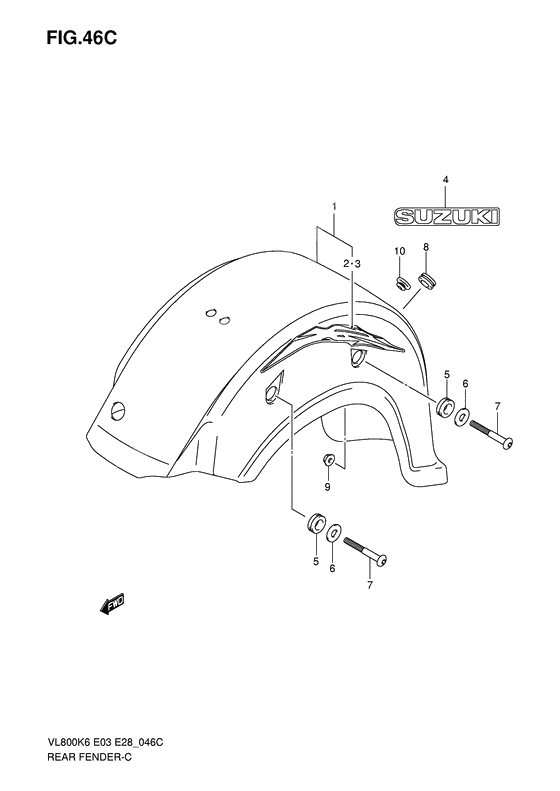 Rear fender              

                  Vl800ck8