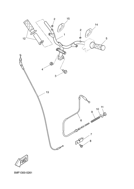 Steering handle. cable