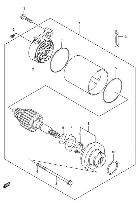 Starting motor