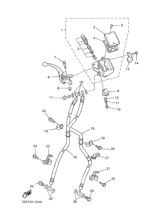 V. hauptbremszylinder