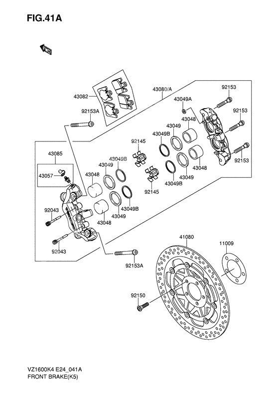 Front brake caliper              

                  K5