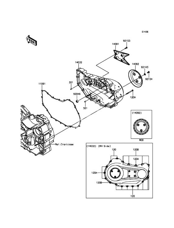 Right engine cover(s)