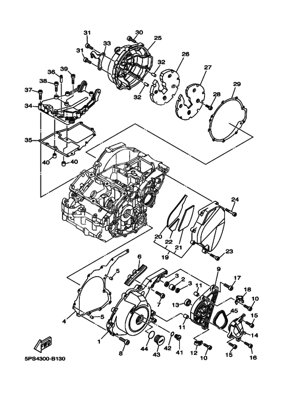 Crankcase cover ass`y (v
