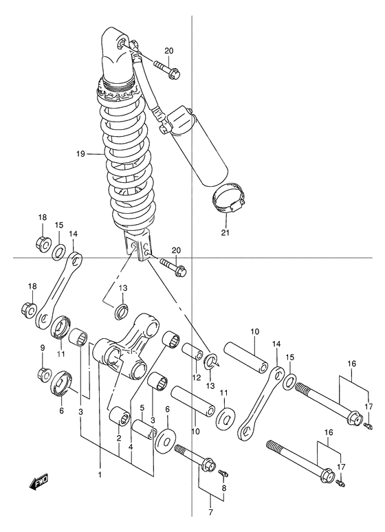 Rear cushion lever