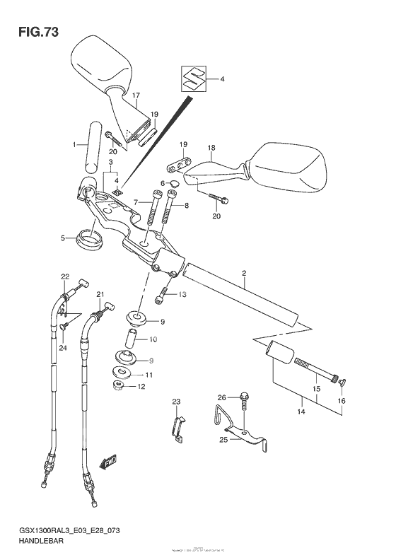 Руль & Тросики (Gsx1300Ral3 E33)