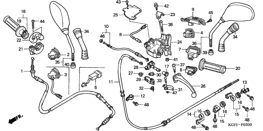 Handle lever/switch/cable