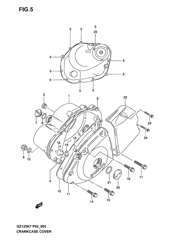 Crankcase cover ass`y (v