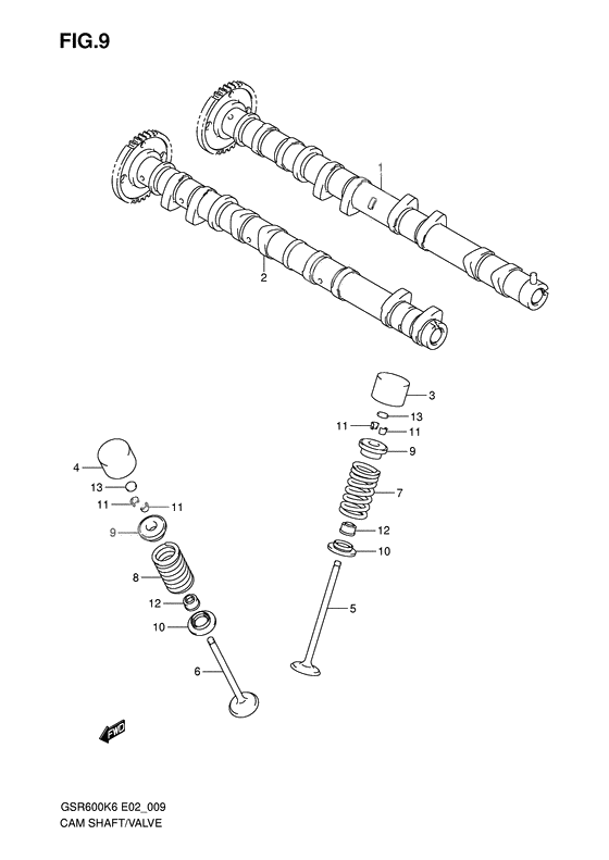 Camshaft - valve