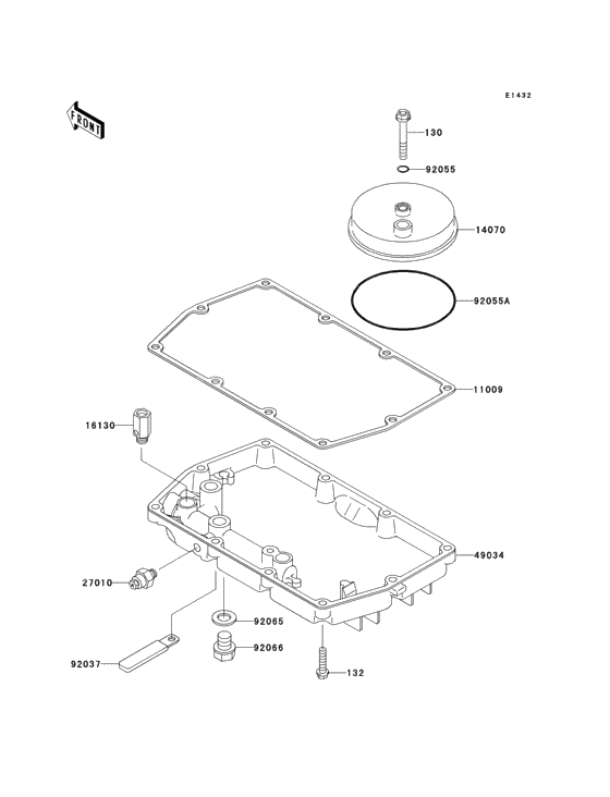 Breather cover/oil pan