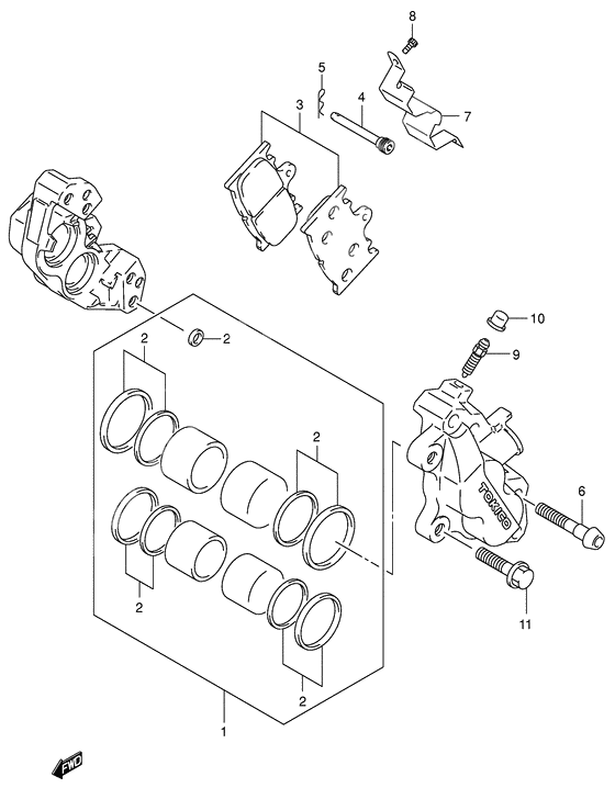 Front calipers