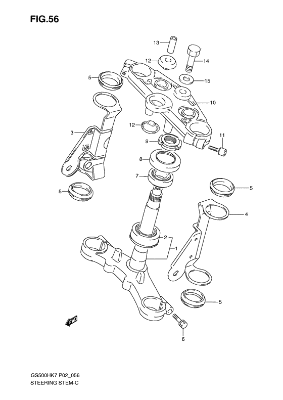 Steering stem              

                  Gs500hk7/huk7/hk8