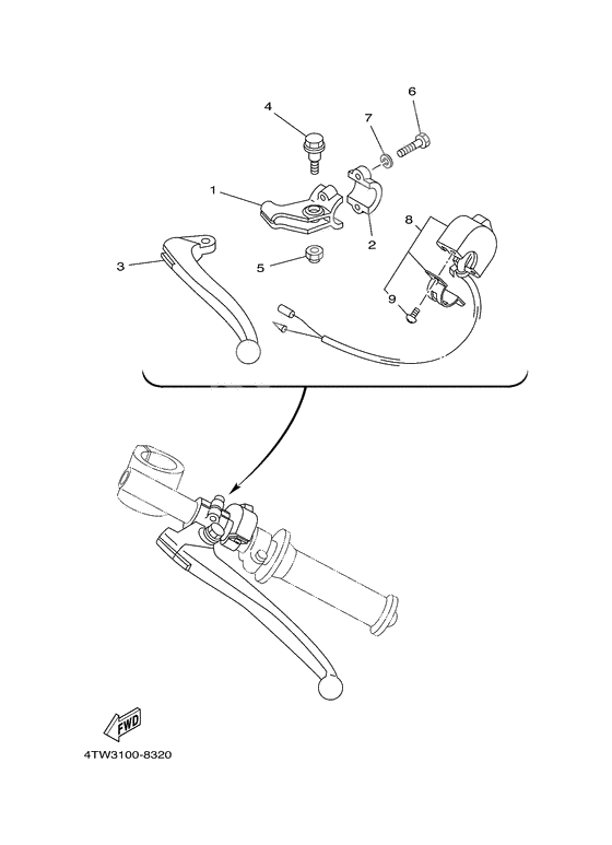 Handle switch. lever