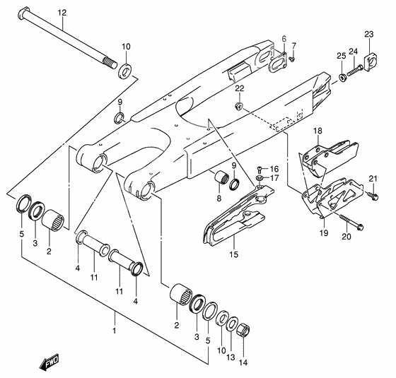 Rear swinging arm              

                  Model k4