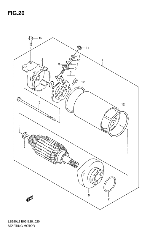 Starting motor