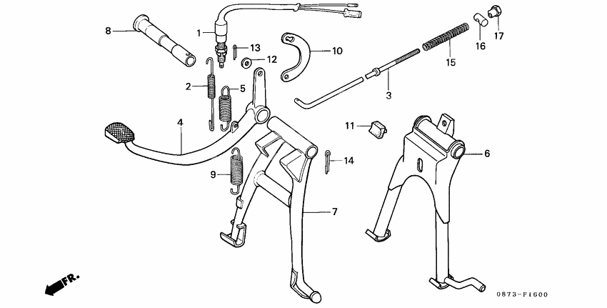 Main stand/ brake pedal