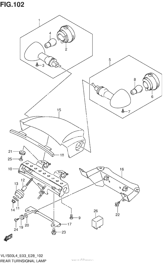 Rear Turnsignal Lamp (Vl1500L4 E03)