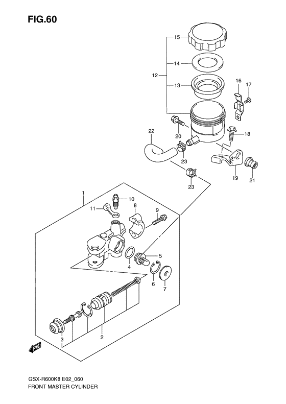 Front master cylinder