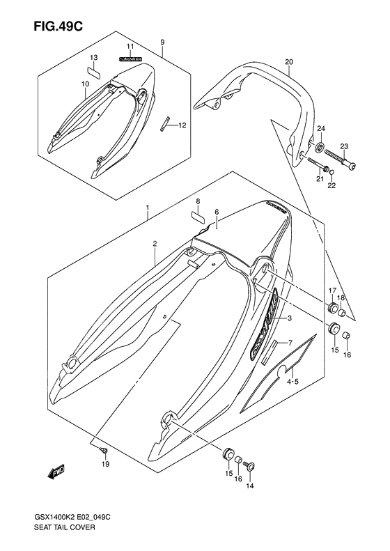 Seat tail cover              

                  Model k5