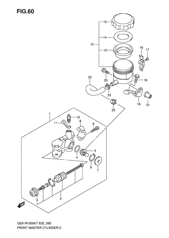 Front master cylinder