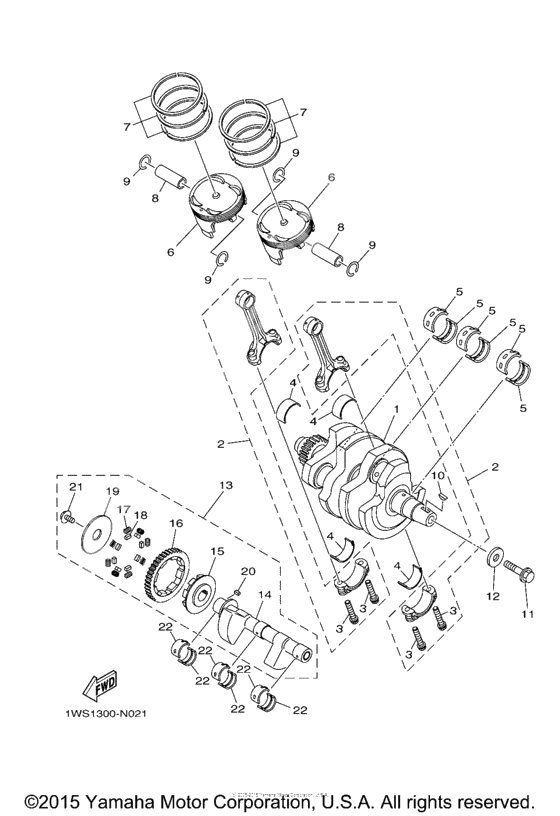 Crankshaft piston