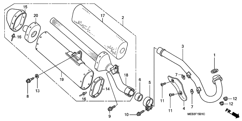 Exhaust muffler              

                  CRF450R2-ED/U