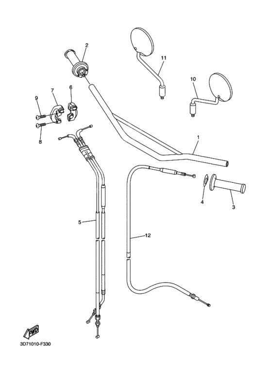 Steering Handle, Cable