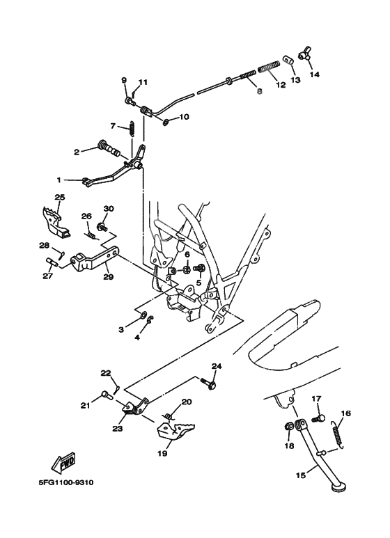 Support & repose pied