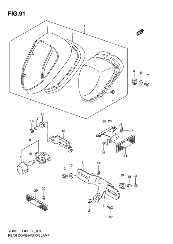 Rear combination lamp              

                  Vl800cl1 e3