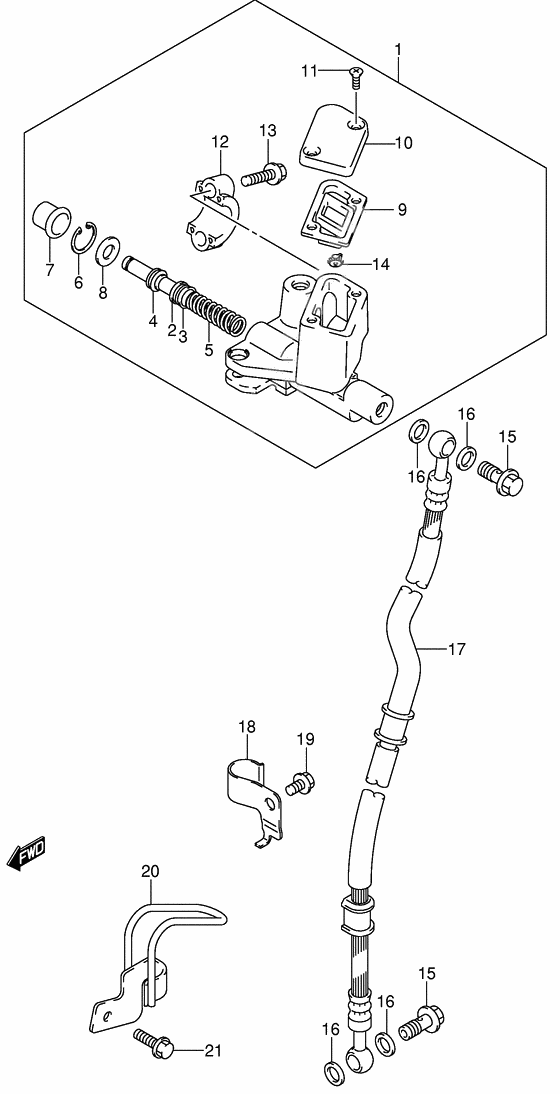 Front brake hose