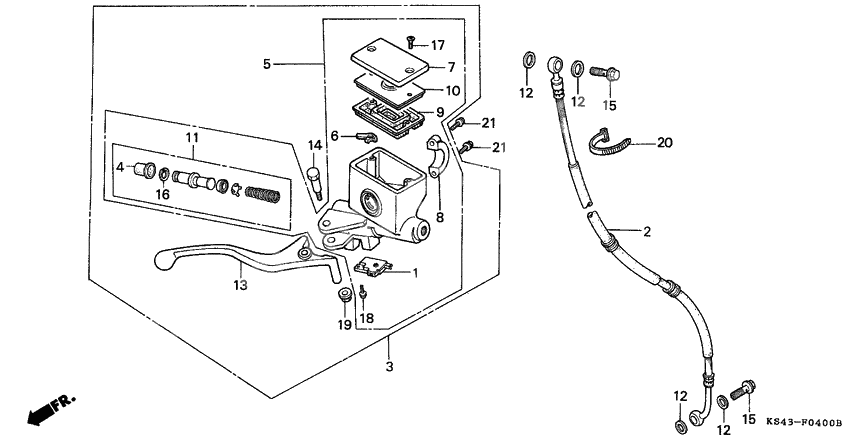 Fr. brake master cylinder