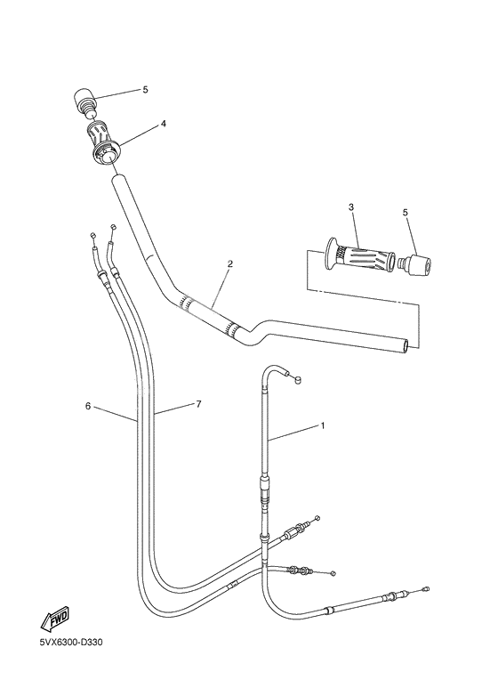 Steering handle & cable