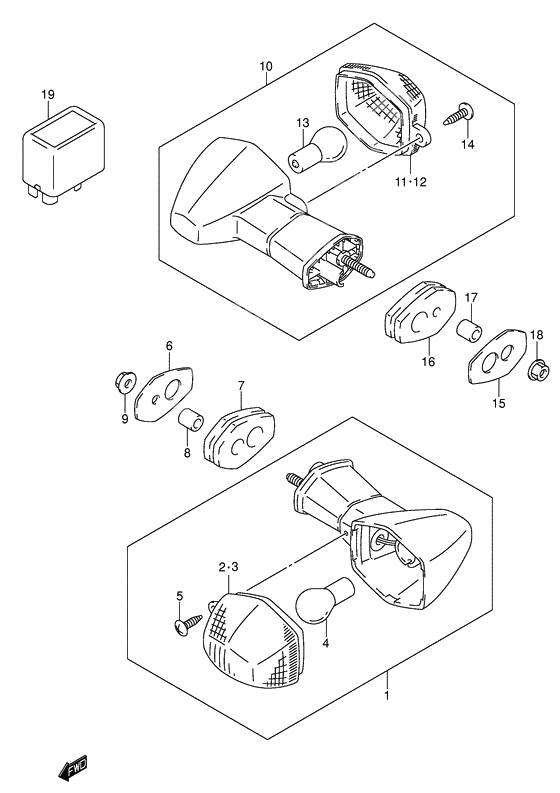 Turnsignal front & rear lamp              

                  Model k1