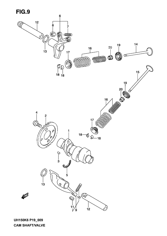 Cam shaft/valve