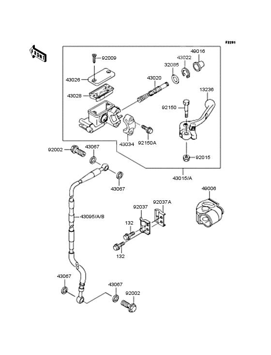 Front master cylinder