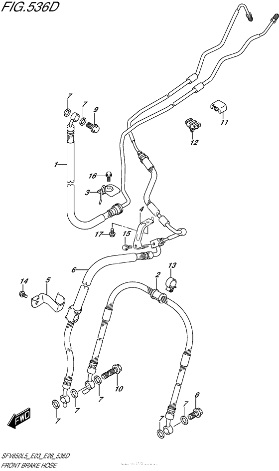 Front Brake Hose (Sfv650Al5 E28)