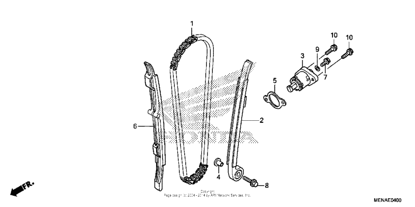 Cam chain + tensioner