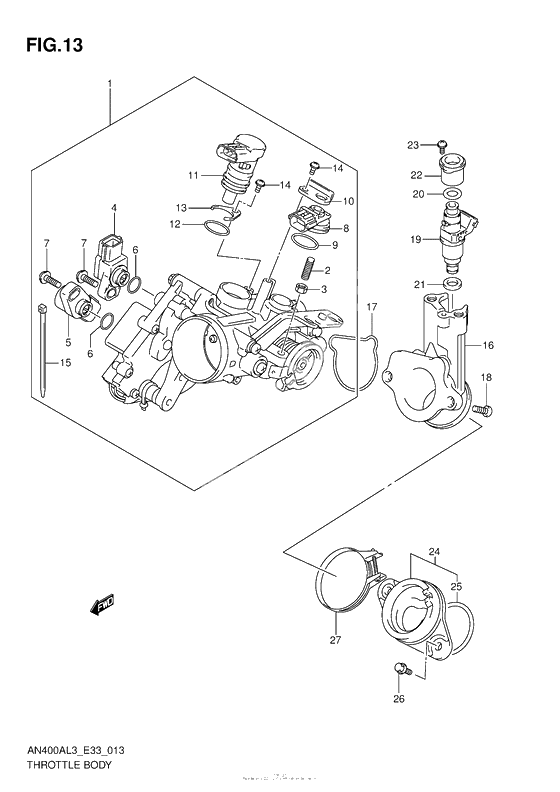 Throttle Body (An400Zal3 E28)