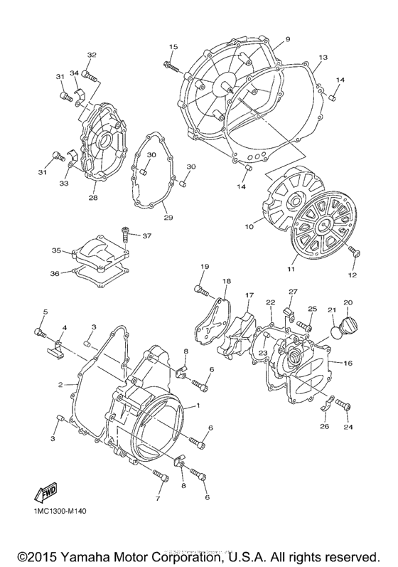 Crankcase cover              

                  1