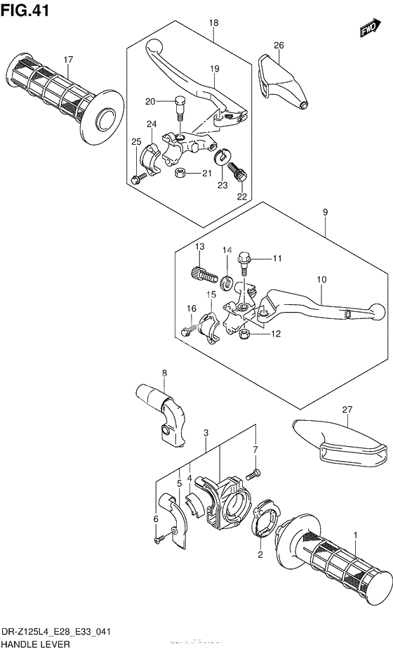 Ручки руля (Dr-Z125L4 E28)