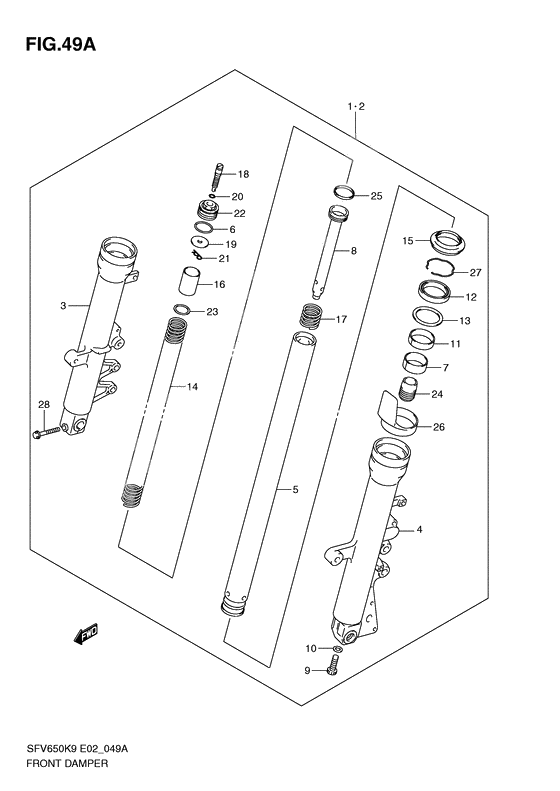 Front damper              

                  Sfv650ak9/uak9/al0/ual0