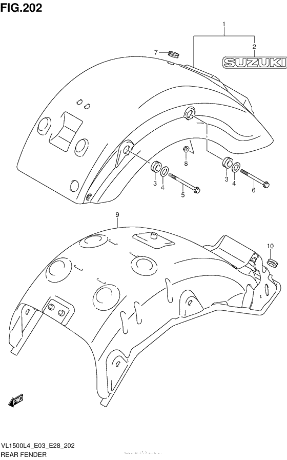 Rear Fender (Vl1500Bl4 E33)