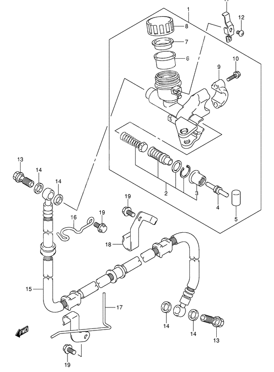 Clutch master cylinder              

                  Sv1000s/s1/s2