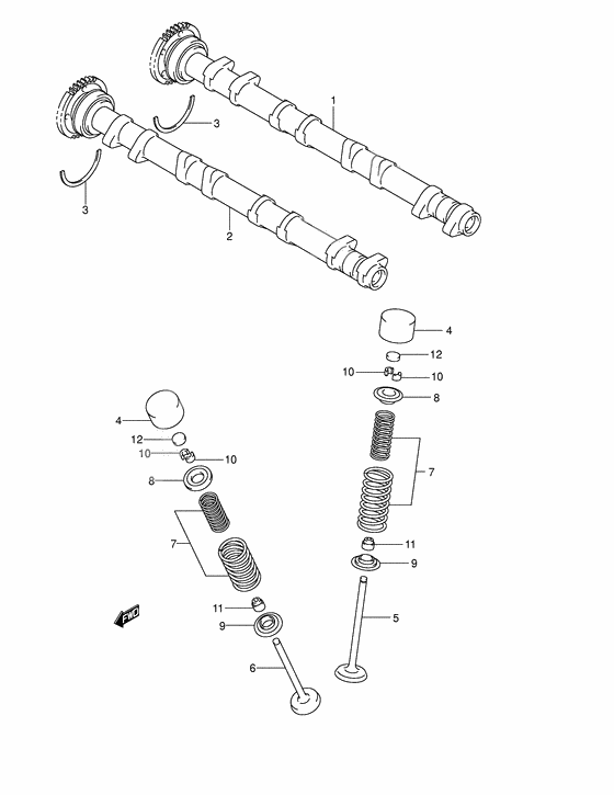 Camshaft/valve