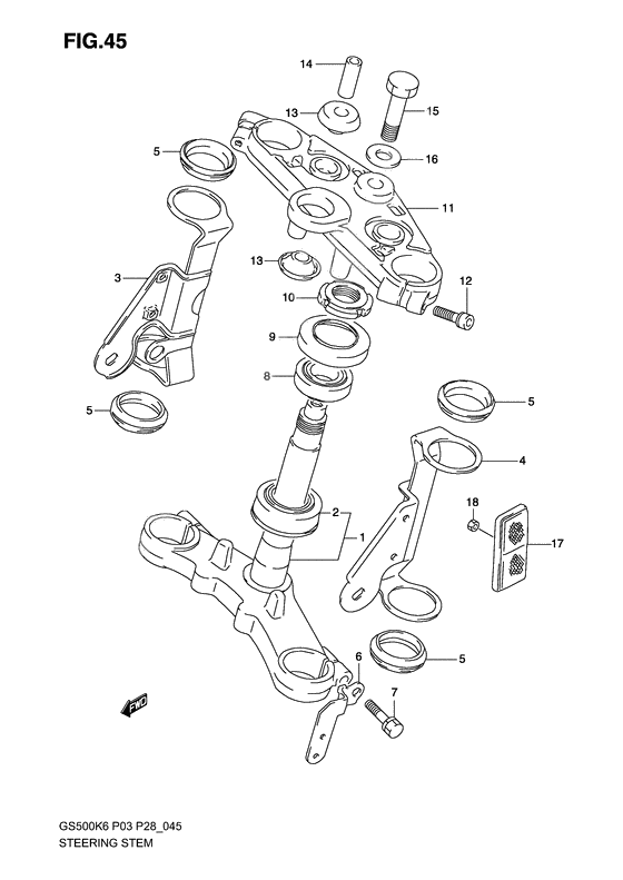 Steering stem              

                  Model k3