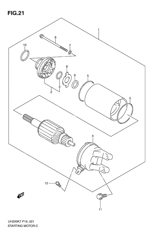 Starting motor