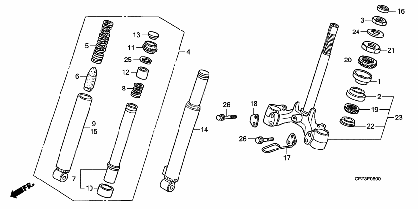 Front fork/front cushion