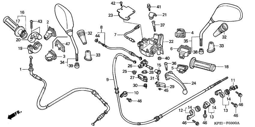 Handle lever/switch/cable