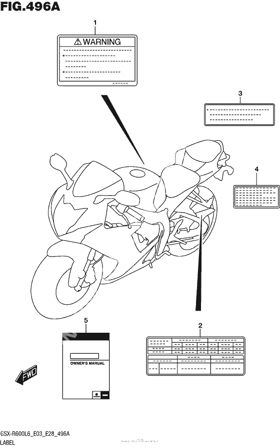 Информационные наклейки (Gsx-R600L6 E03)