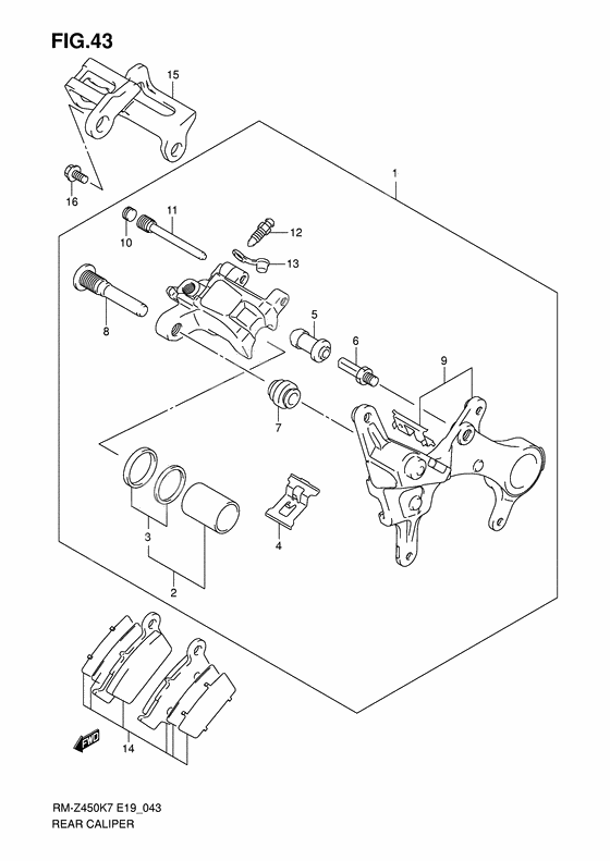 Rear caliper